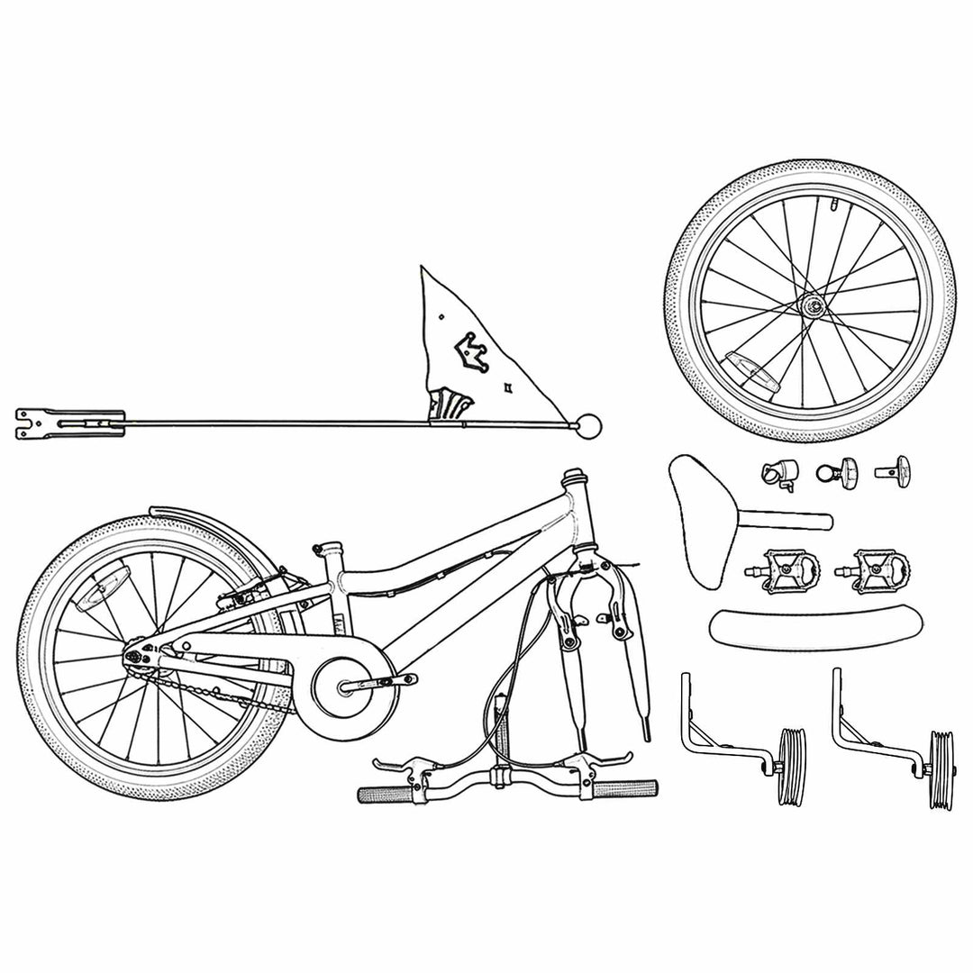Børnecykel 12 tommer til 2-4 år gamle Rød
