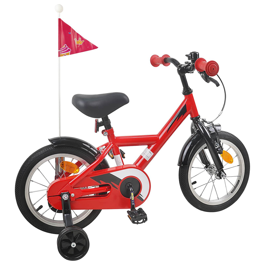 Børnecykel 14 tommer anbefalet til 3-5 år gammel Rød