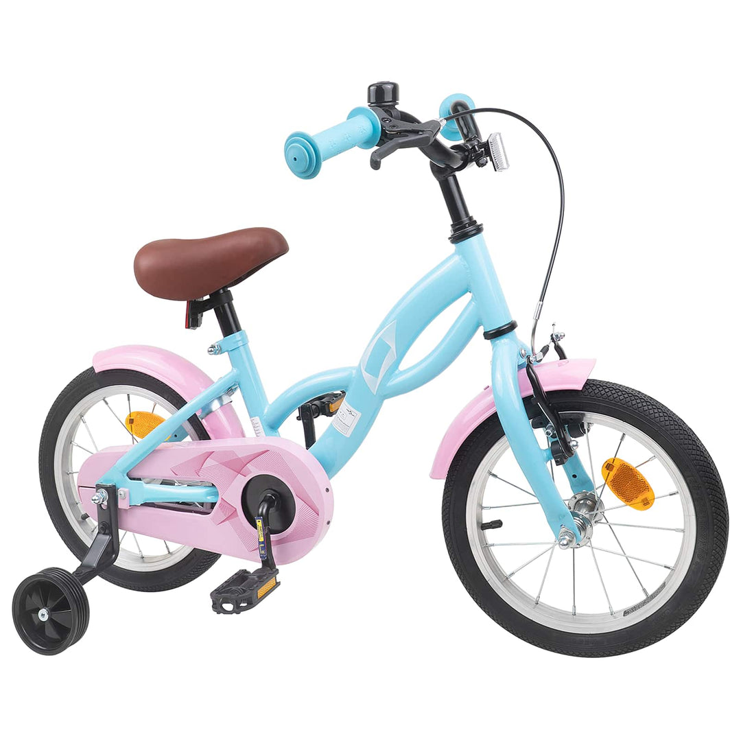 Børnecykel 14 tommer anbefalet til 3-5 år gammel Lyseblå