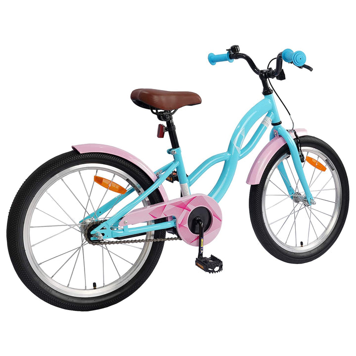 Børnecykel 18 tommer til 5-7 år gammel Lyseblå