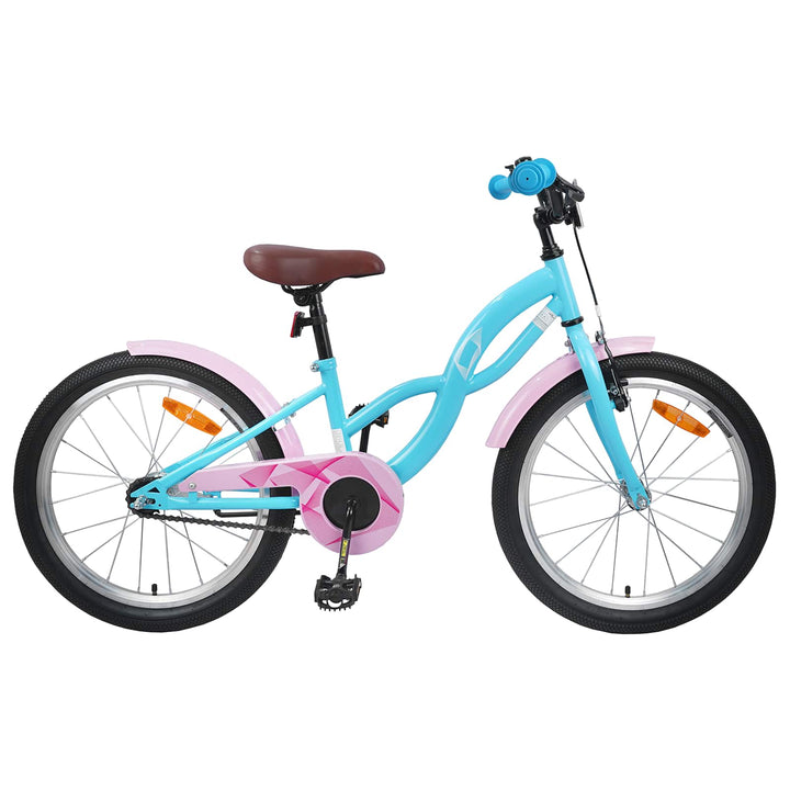 Børnecykel 18 tommer til 5-7 år gammel Lyseblå