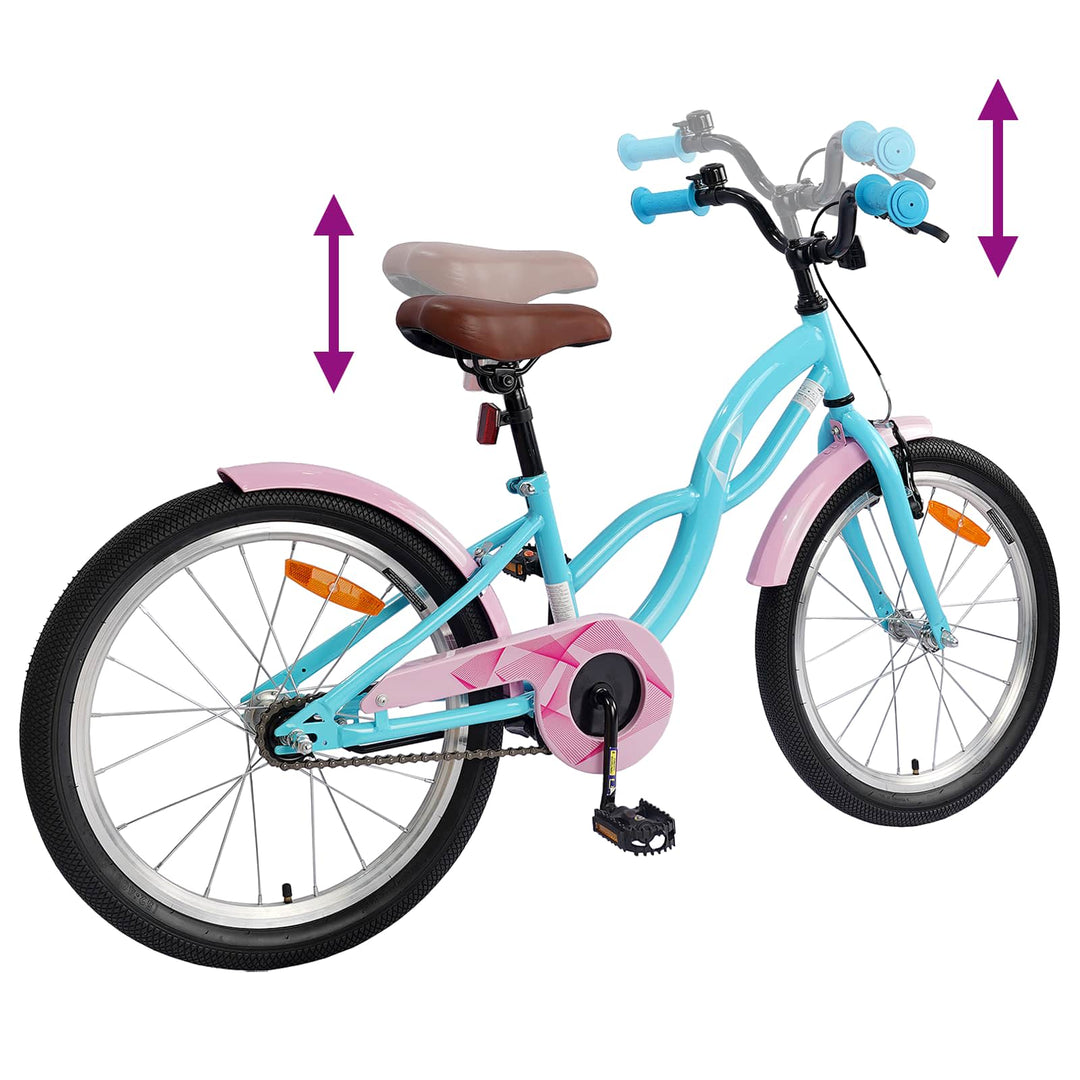 Børnecykel 20 tommer til børn i alderen 6-11 år Lyseblå