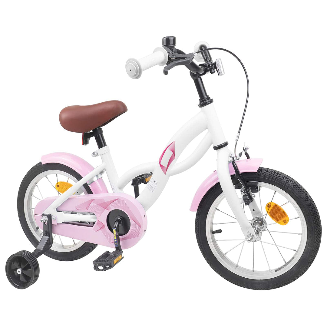 Børnecykel 14 tommer anbefalet til 3-5 år gammel Hvid