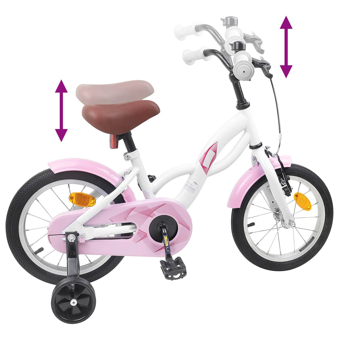 Børnecykel 14 tommer anbefalet til 3-5 år gammel Hvid