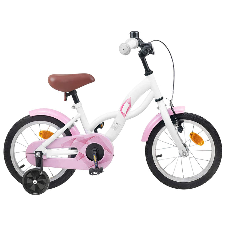 Børnecykel 14 tommer anbefalet til 3-5 år gammel Hvid