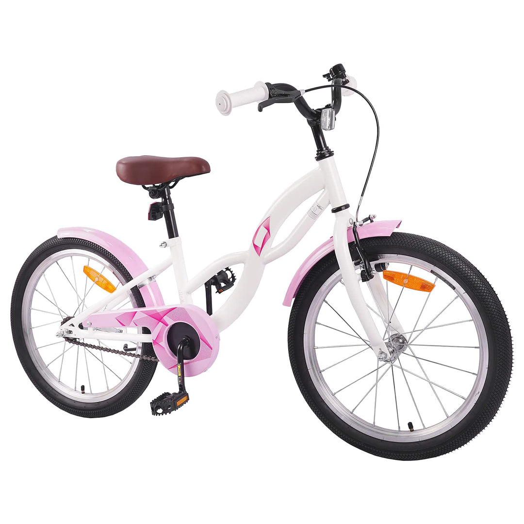 Børnecykel 20 tommer til børn i alderen 6-11 år Hvid