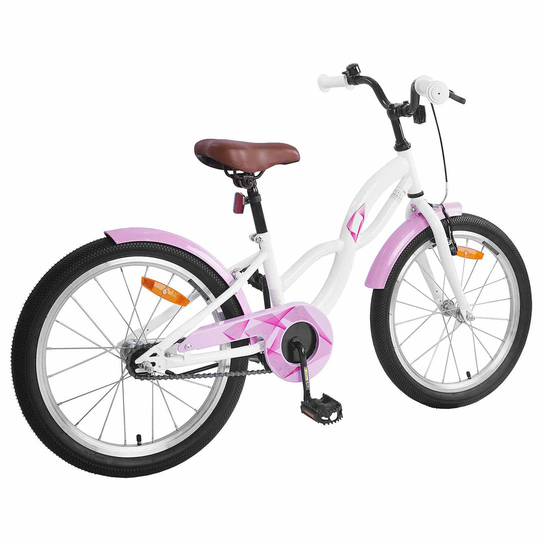 Børnecykel 20 tommer til børn i alderen 6-11 år Hvid