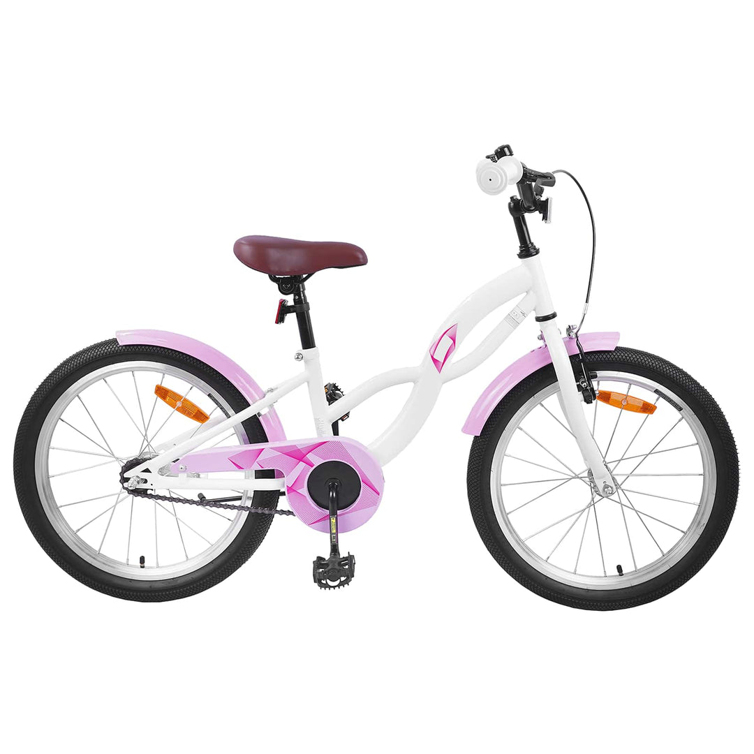 Børnecykel 20 tommer til børn i alderen 6-11 år Hvid