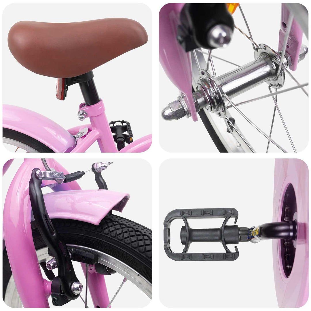 Børnecykel 14 tommer anbefalet til 3-5 år gammel Lys pink