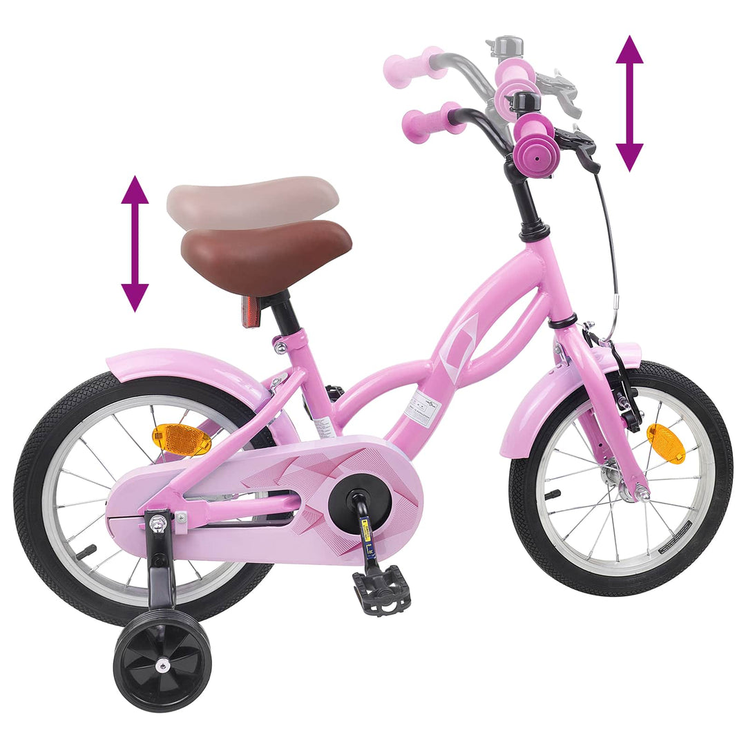 Børnecykel 14 tommer anbefalet til 3-5 år gammel Lys pink