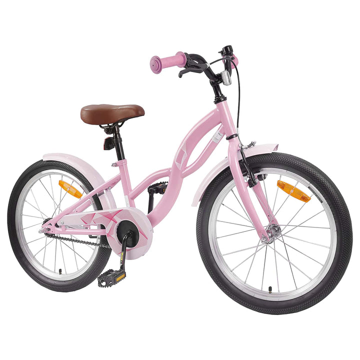 Børnecykel 18 tommer til 5-7 år gammel Lys pink