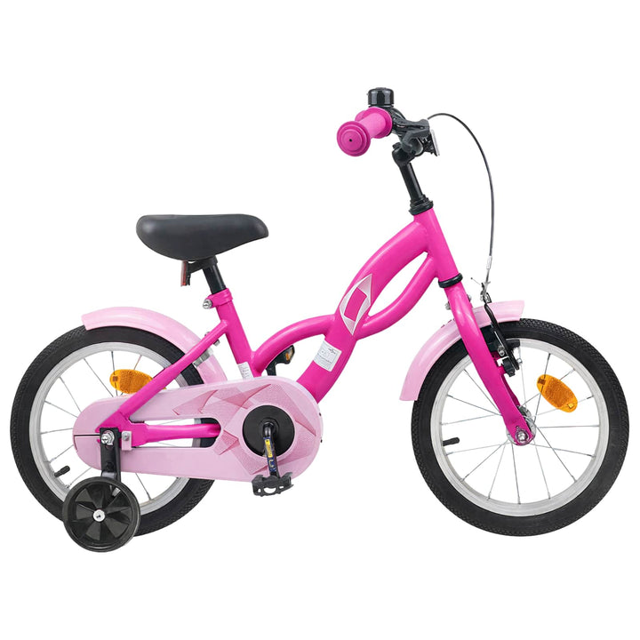 Børnecykel 16 tommer til 4-6 år gamle Mørk pink