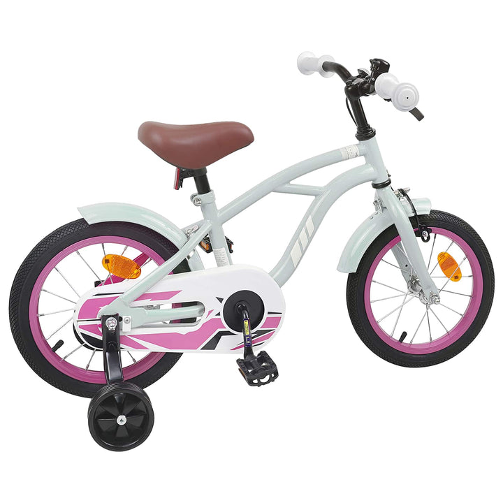 Børnecykel 14 tommer anbefalet til 3-5 år gammel Lys grøn