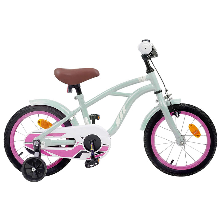 Børnecykel 14 tommer anbefalet til 3-5 år gammel Lys grøn