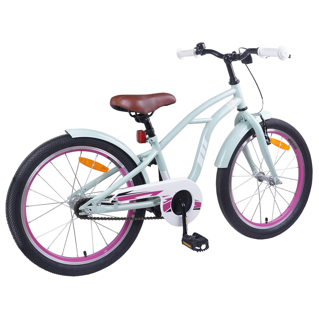 Børnecykel 20 tommer til børn i alderen 6-11 år Lys grøn