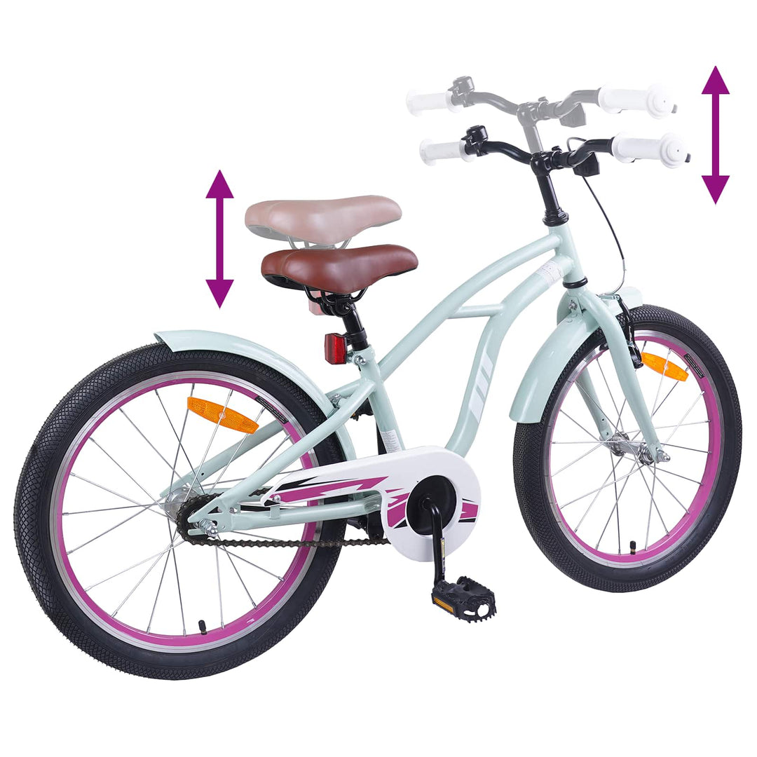 Børnecykel 22 tommer til 7-12 år gammel Lys grøn