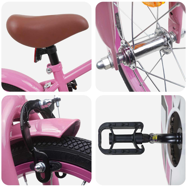 Børnecykel 12 tommer til 2-4 år gamle Lys pink