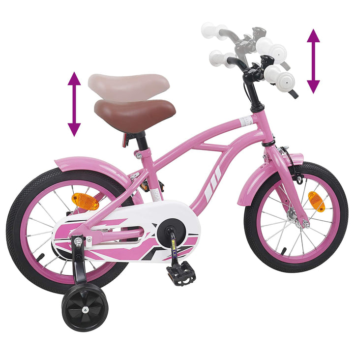 Børnecykel 12 tommer til 2-4 år gamle Lys pink