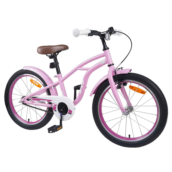 Børnecykel 18 tommer til 5-7 år gammel Lys pink