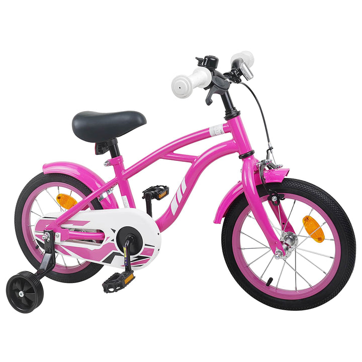 Børnecykel 16 tommer til 4-6 år gamle Mørk pink