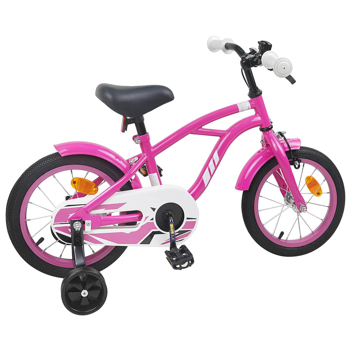 Børnecykel 16 tommer til 4-6 år gamle Mørk pink