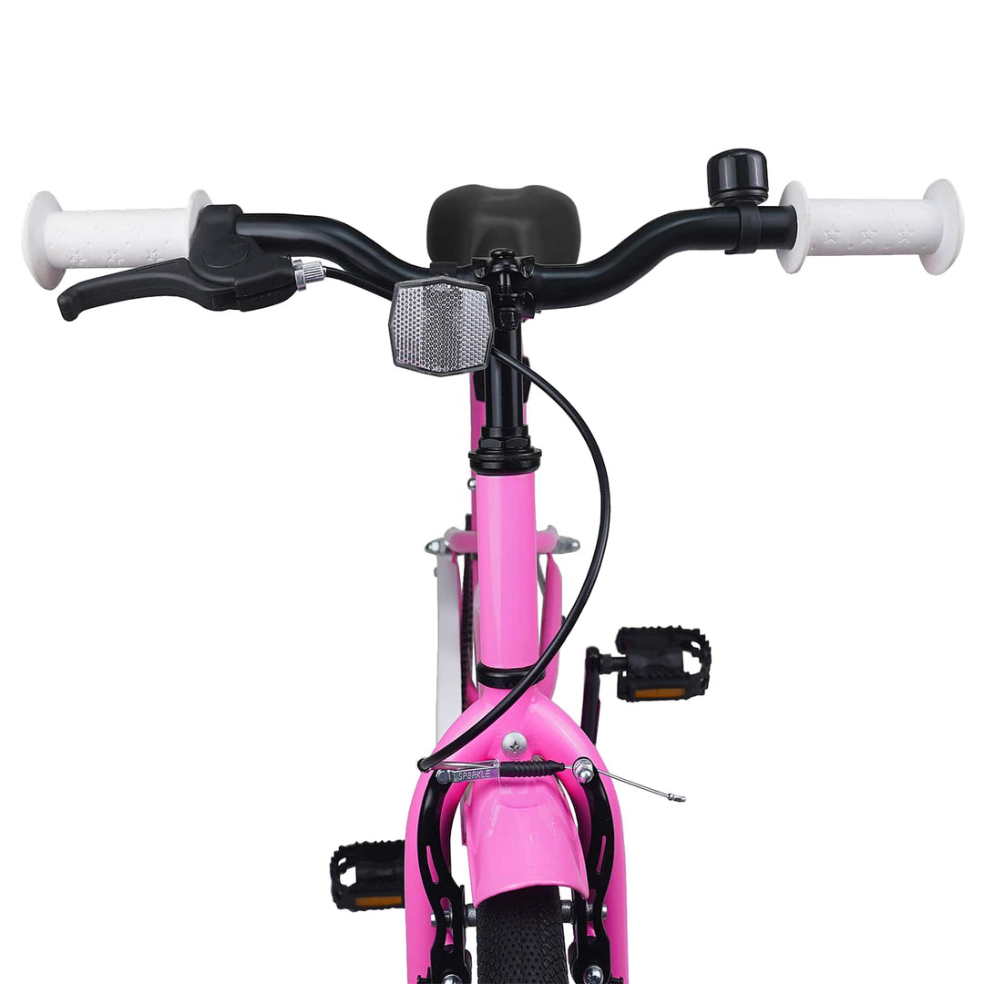Børnecykel 18 tommer til 5-7 år gammel Mørk pink