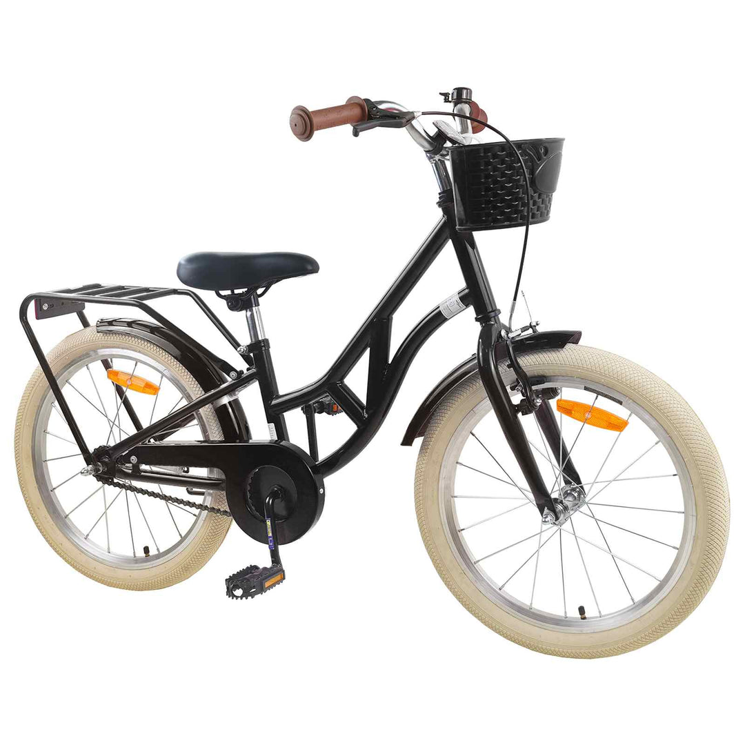 Børnecykel 20 tommer til børn i alderen 6-11 år Sort