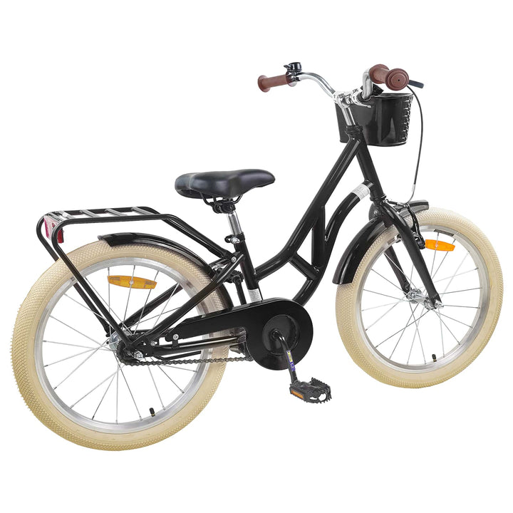 Børnecykel 20 tommer til børn i alderen 6-11 år Sort