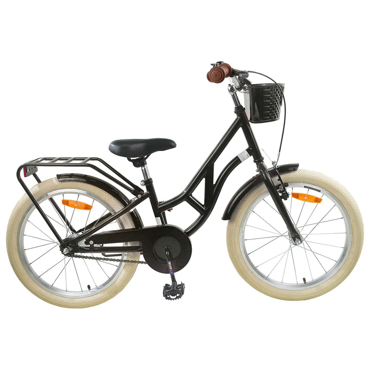 Børnecykel 20 tommer til børn i alderen 6-11 år Sort