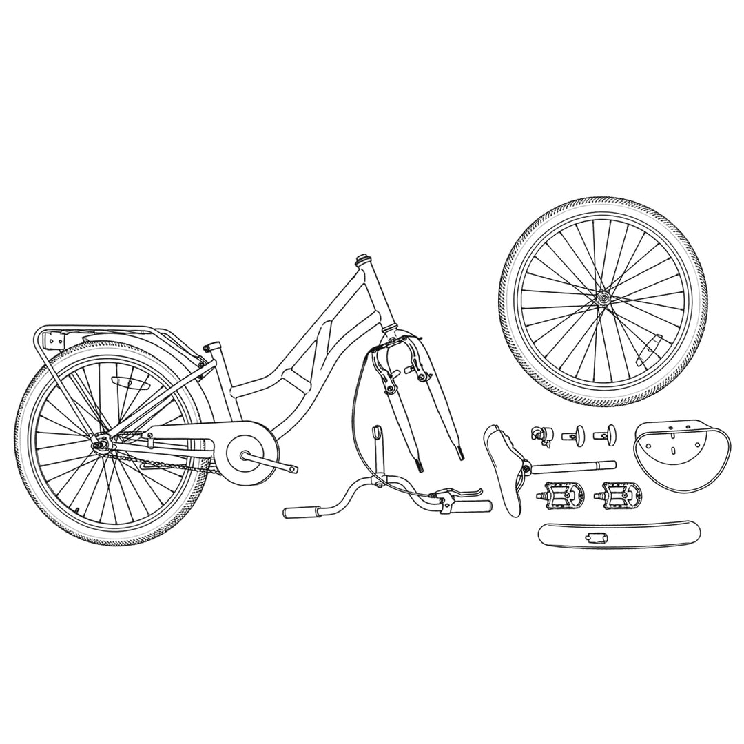 Børnecykel 24 tommer til 8-12 år Sort