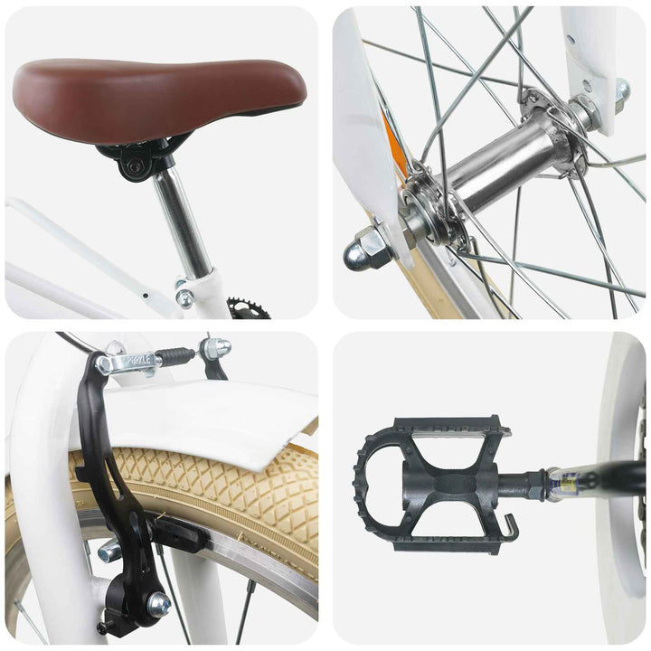 Børnecykel 20 tommer 6-11 Hvid