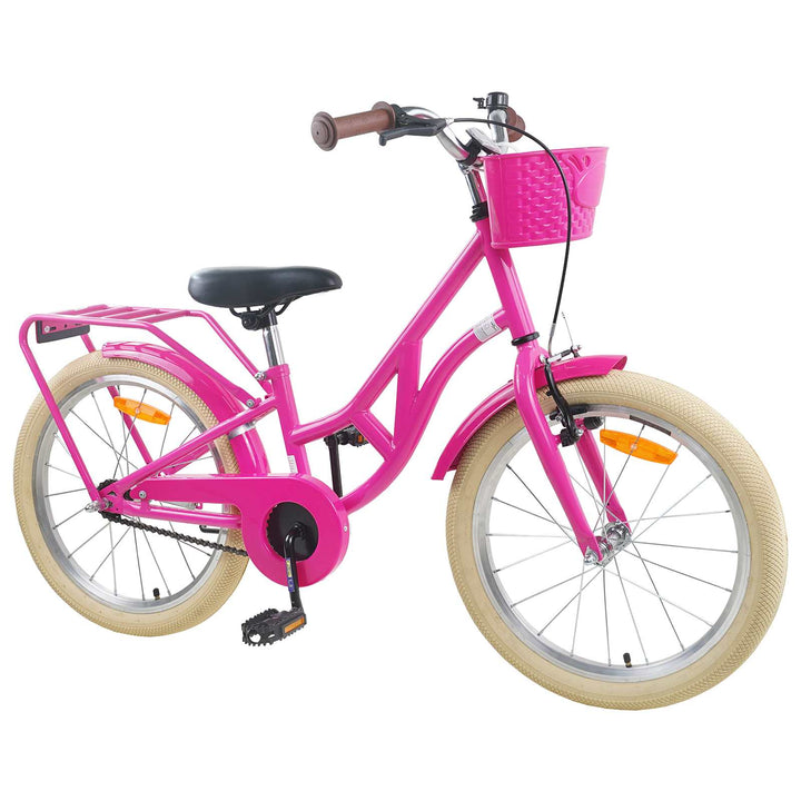 Børnecykel 20 tommer til børn i alderen 6-11 år Mørk pink