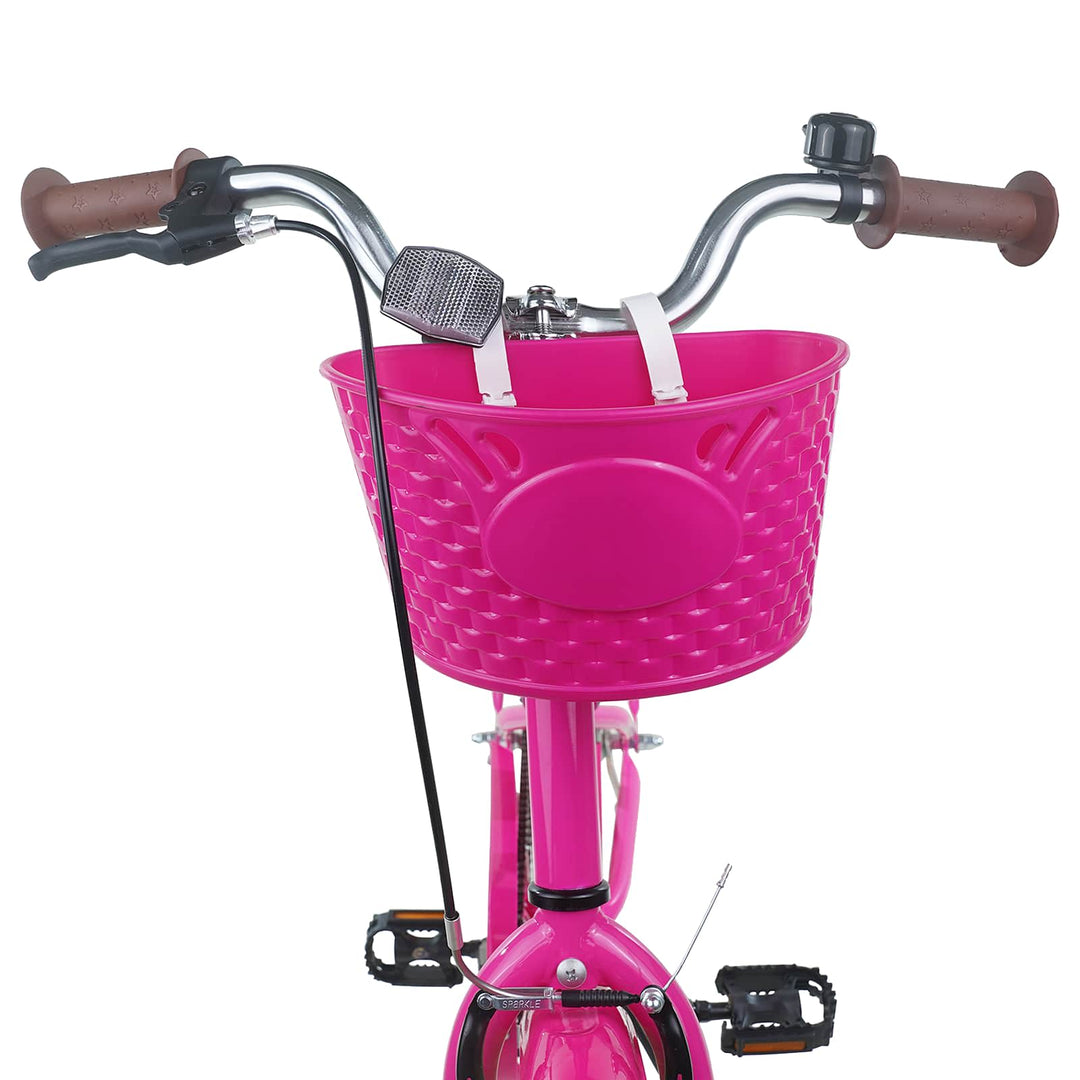 Børnecykel 24 tommer til 8-12 år Mørk pink