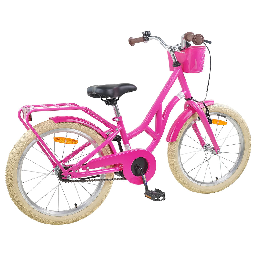 Børnecykel 24 tommer til 8-12 år Mørk pink