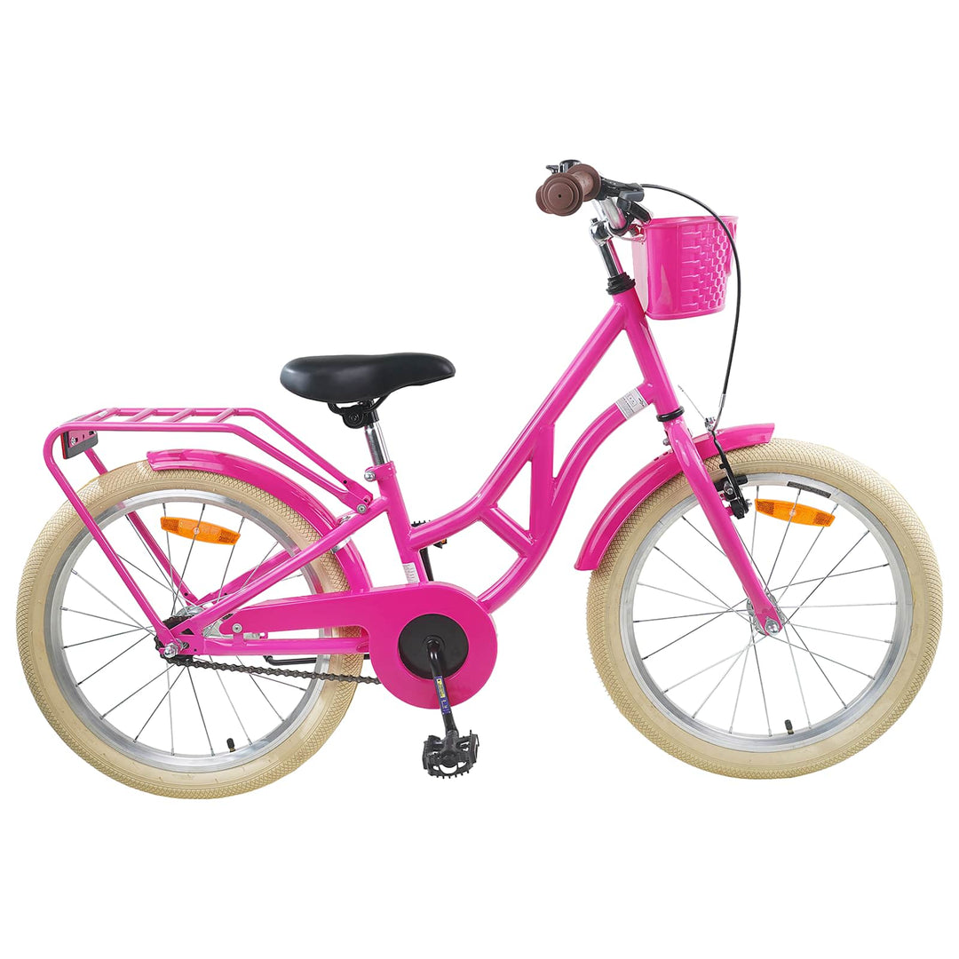 Børnecykel 24 tommer til 8-12 år Mørk pink