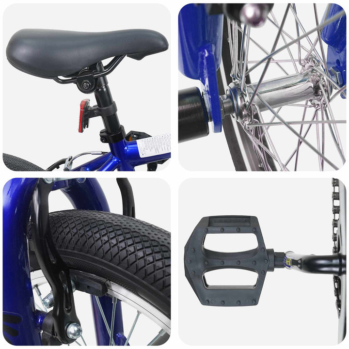 BMX Cykel 20 tommer for over 9 år gammel Mørk blå