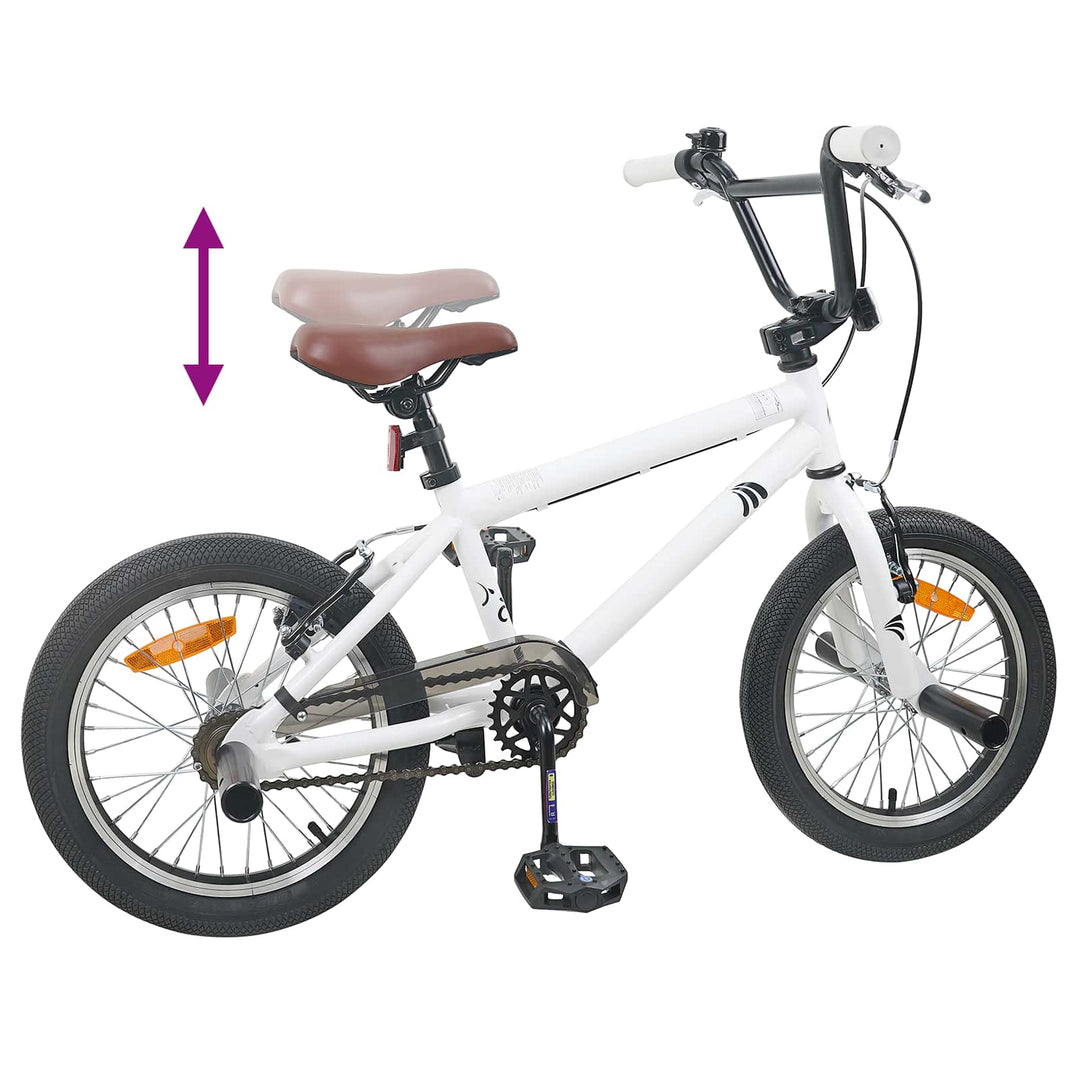 BMX Cykel 18 tommer til 7-10 år gamle Hvid