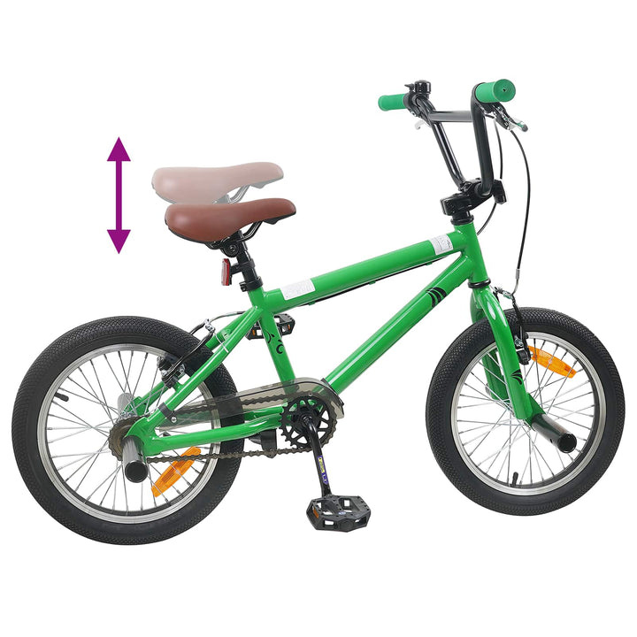 BMX Cykel 18 tommer til 7-10 år gamle Grøn