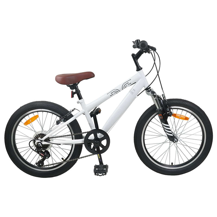 Mountainbike 20 tommer 6-hastighed til 5-8 år gamle Hvid