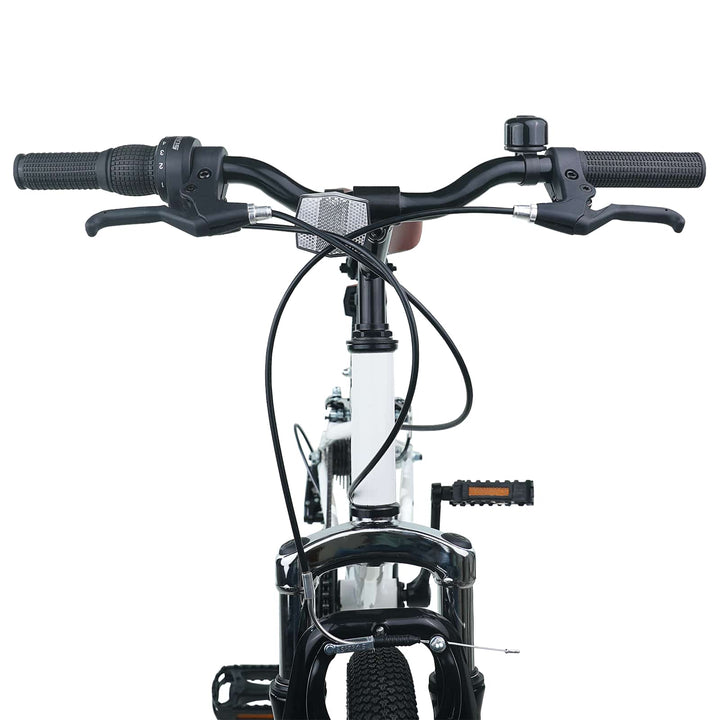 Mountainbike 24 tommer 6-hastighed til 8-12 år Hvid