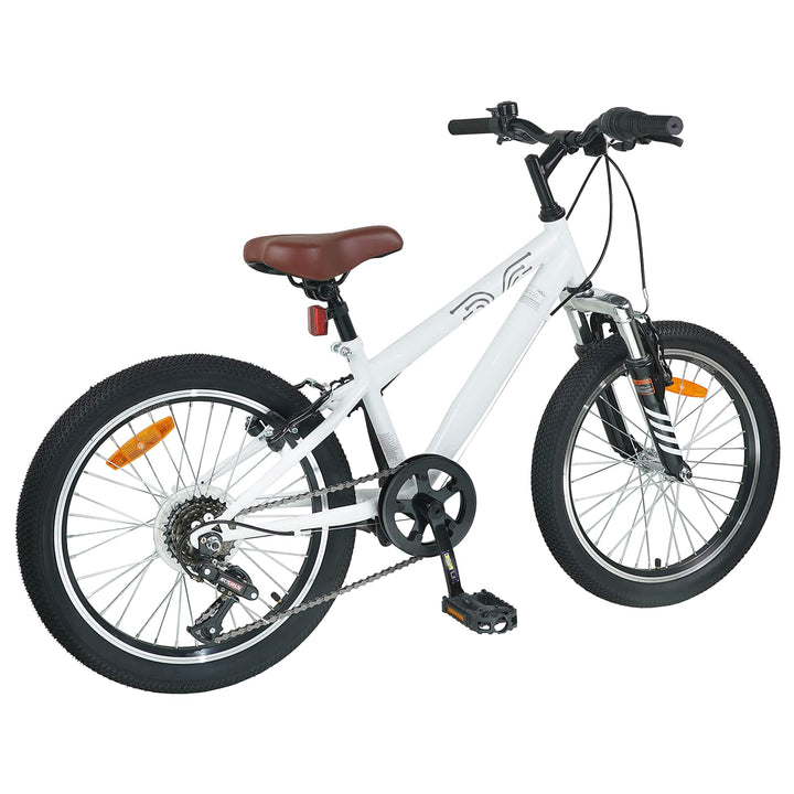 Mountainbike 24 tommer 6-hastighed til 8-12 år Hvid