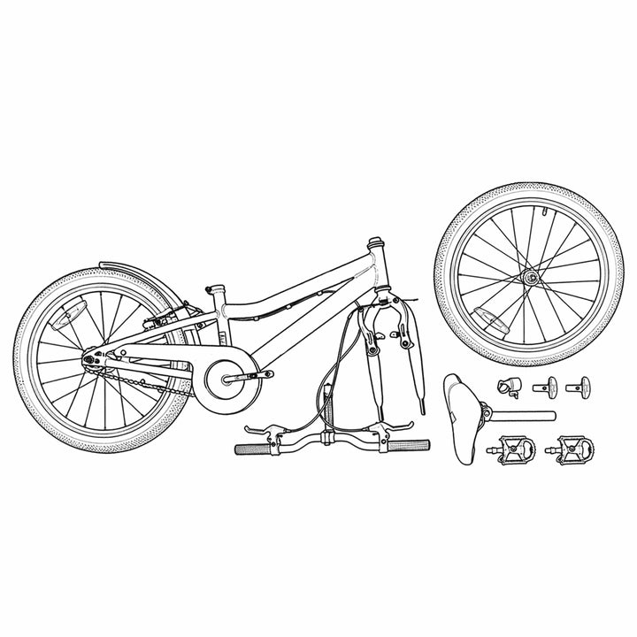 Mountainbike 24 tommer 6-hastighed til 8-12 år Sort