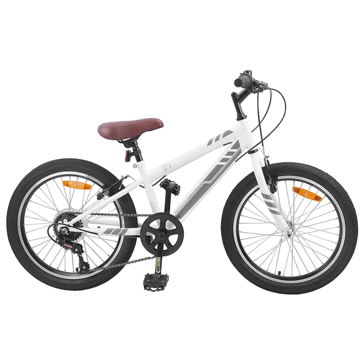 Mountainbike 20 tommer 6-Speed til 5-8 år gamle Hvid