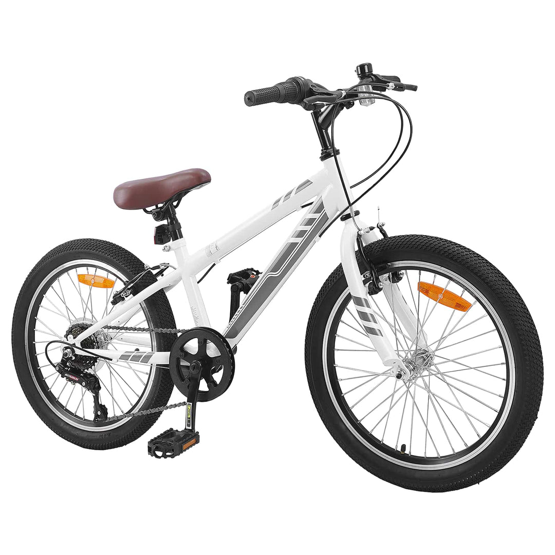 Mountainbike 24 tommer 6-Speed til 8-12 år Hvid