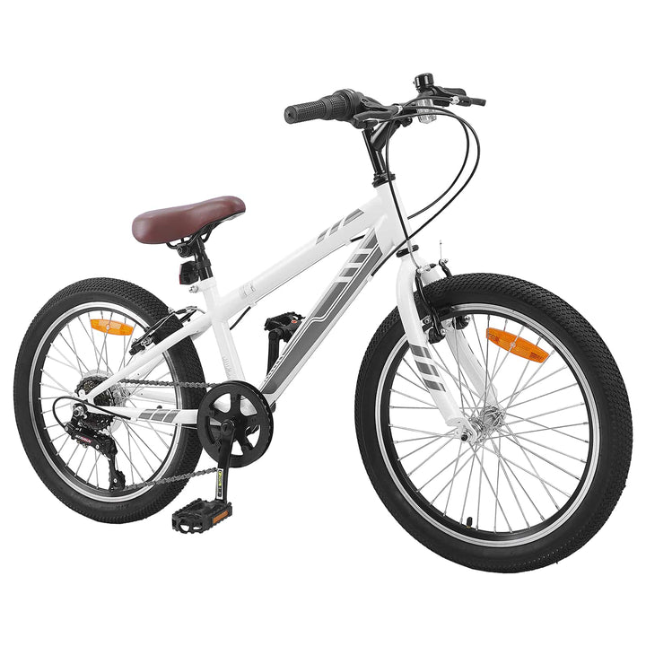 Mountainbike 24 tommer 6-Speed til 8-12 år Hvid