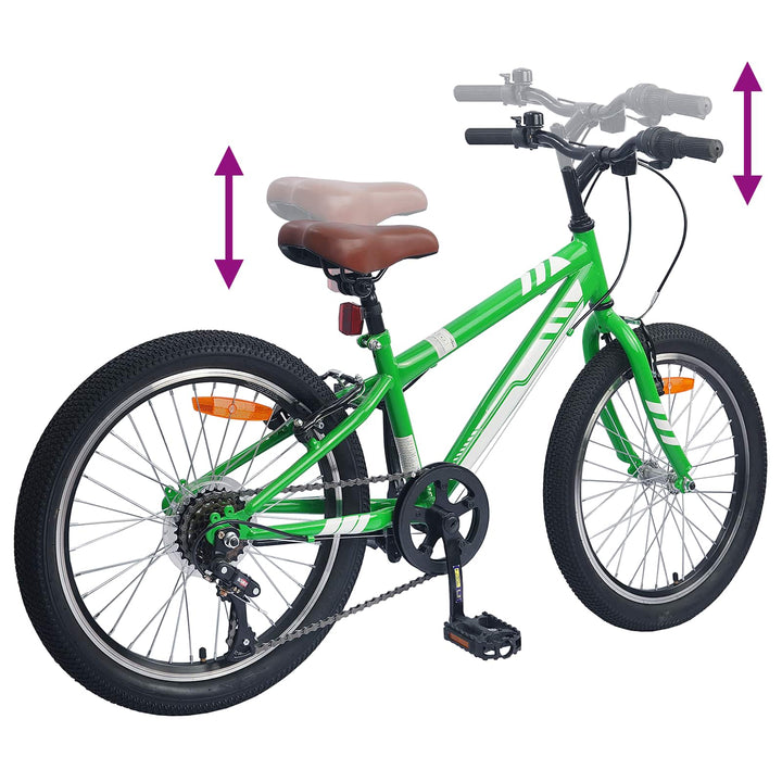 Mountainbike 20 tommer 6-Speed til 5-8 år gamle Grøn
