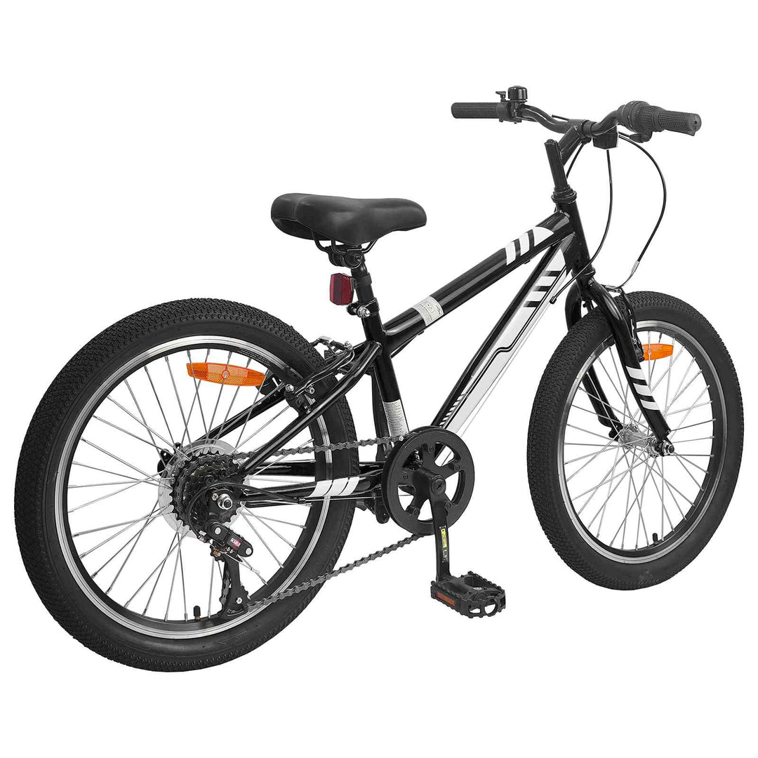 Mountainbike 20 tommer 6-Speed til 5-8 år gamle Sort
