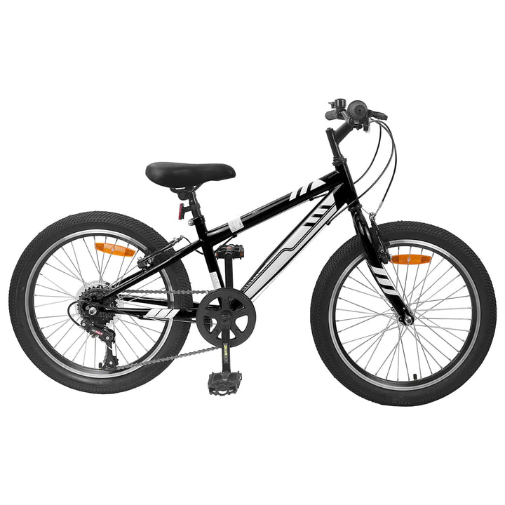 Mountainbike 20 tommer 6-Speed til 5-8 år gamle Sort
