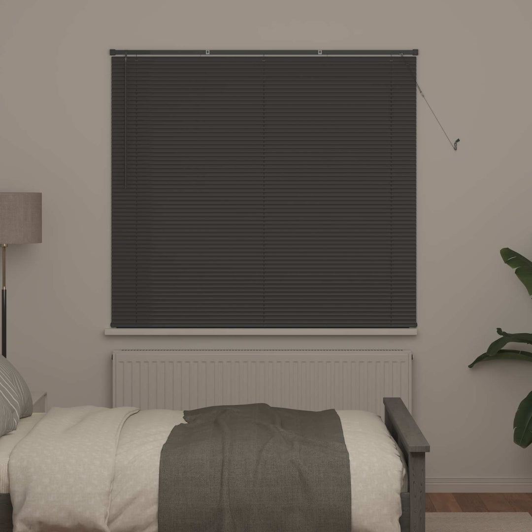 Persienner Sølvgrå 150 x 140 cm 25 mm PVC