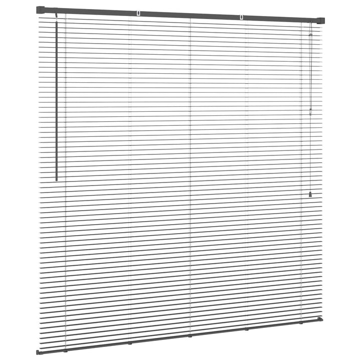 Persienner Sølvgrå 150 x 160 cm 25 mm PVC